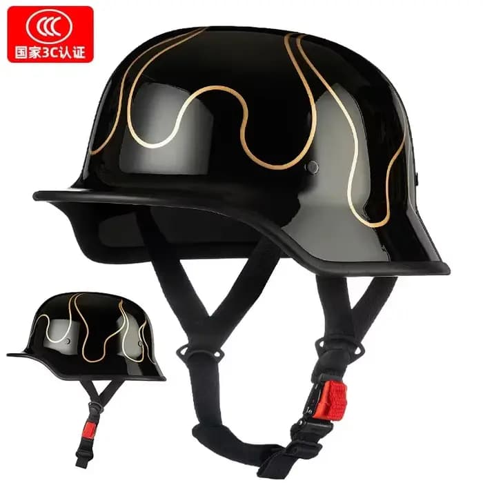 Demi-casque de moto pour homme et femme