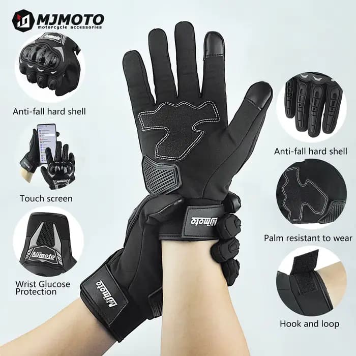 Gants de moto approuvés CE pour hommes et femmes