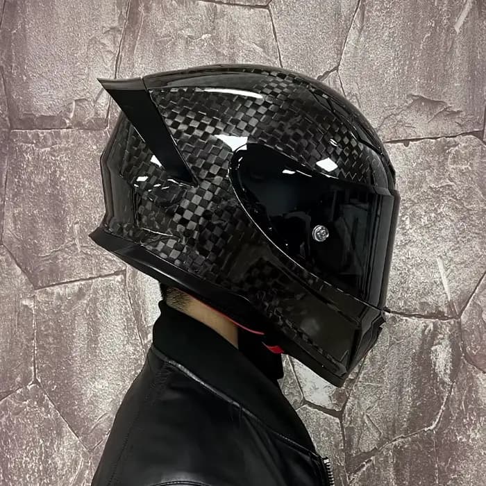 Casque de moto en fibre de carbone Orz-MT30