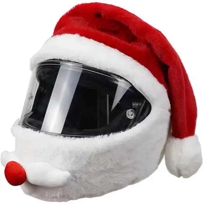 Housse de casque de moto du père noël