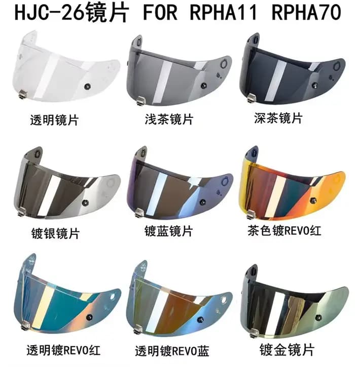 Visière de casque HJ-26 pour HJC RPHA 11 & RPHA 70