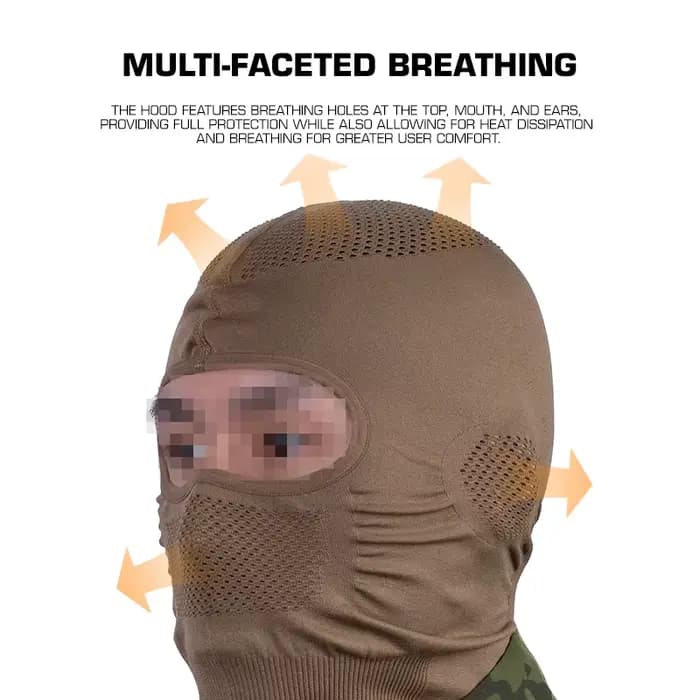 Masque tactique intégral haute élasticité respirant