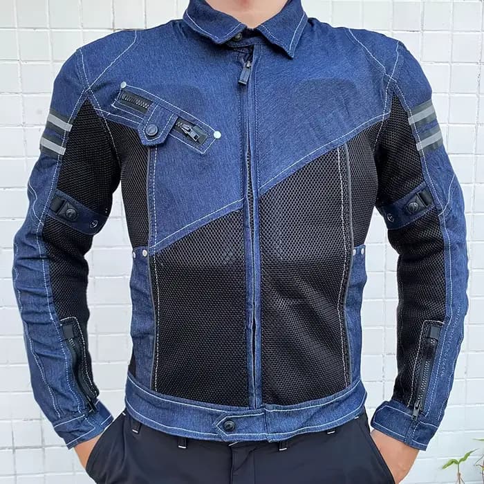 Veste de moto en jean pour hommes