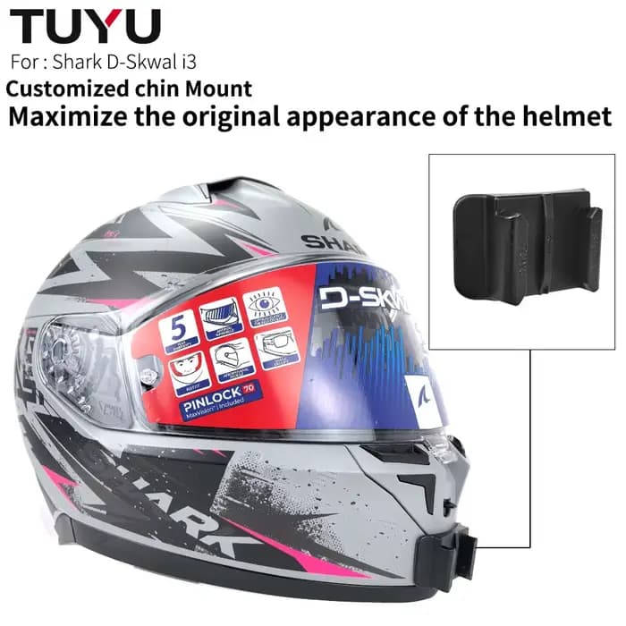 Support de mentonnière pour casque de moto personnalisé Shark D-Skwal i3 pour GoPro Hero13
