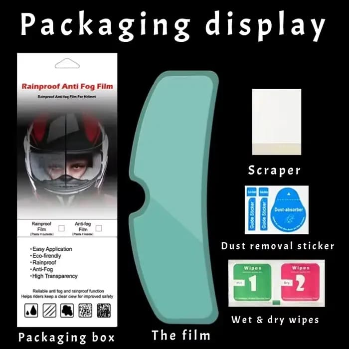 Films Anti-buée pour casque de moto