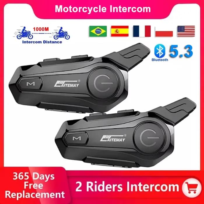 Casque de moto X1 Plus avec interphone BT5.3 800M