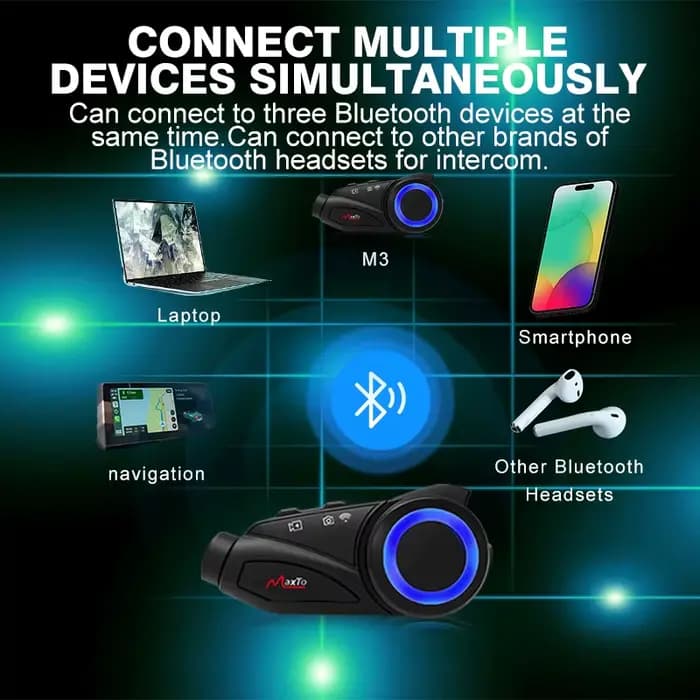 MAXTO M3 casque de moto Bluetooth