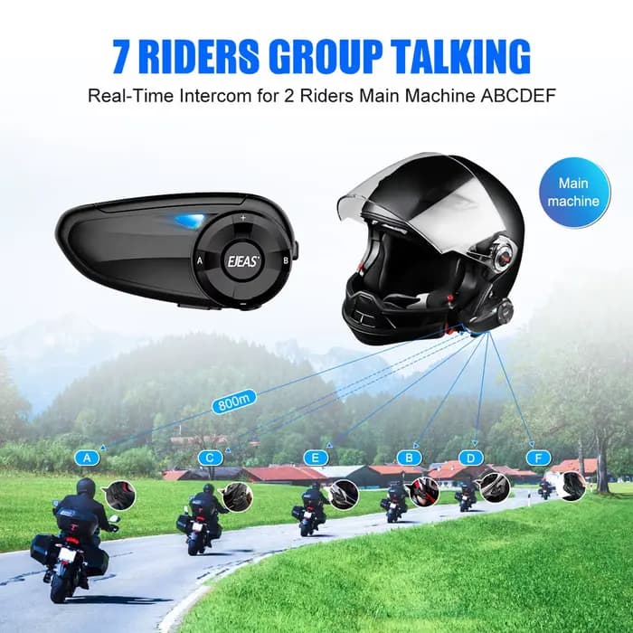 EJEAS Q7 interphone Bluetooth pour Moto talkie-walkie