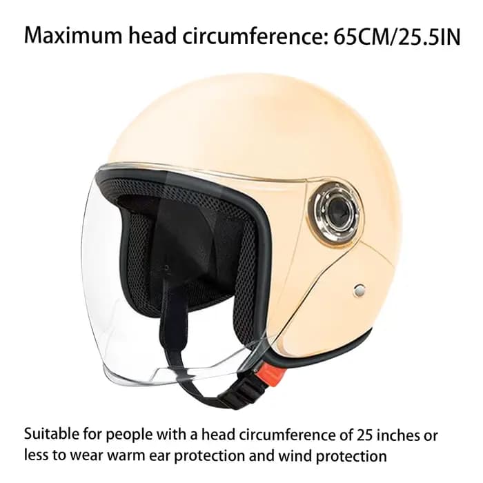 Casque de moto léger, visage ouvert