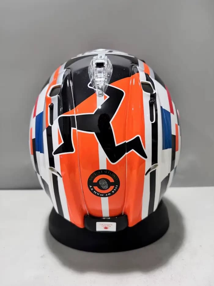 Casque de moto intégral rx7x top Orange Isle of Man TT