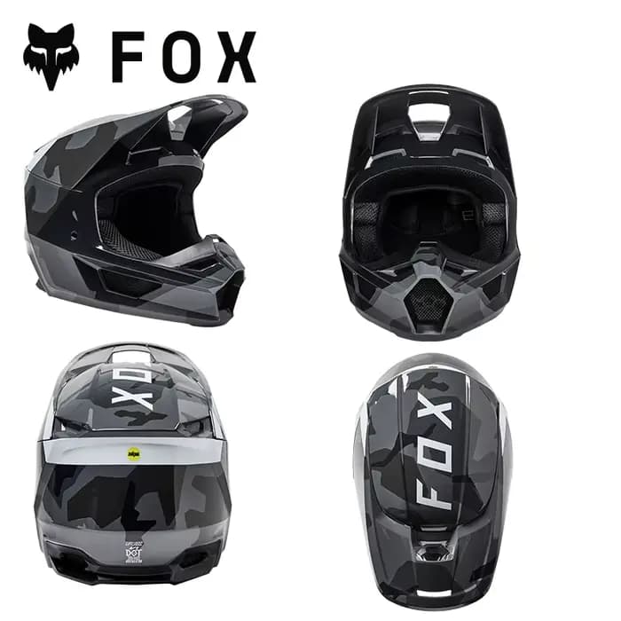 FOX RACING V1 V2 Casque tout-terrain prêt à la course DOT/ECE MIPS double certifié léger pour MX Rally Trail Greenway