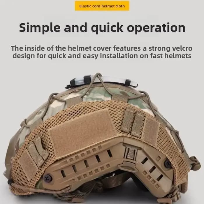 Housse de casque tactique en tissu camouflage