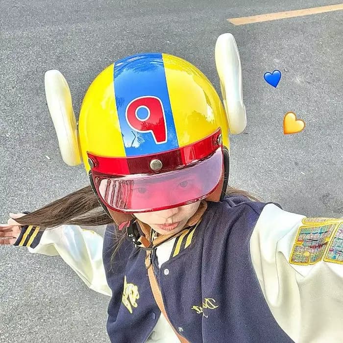 Mignon rétro casque de billard moto 3/4