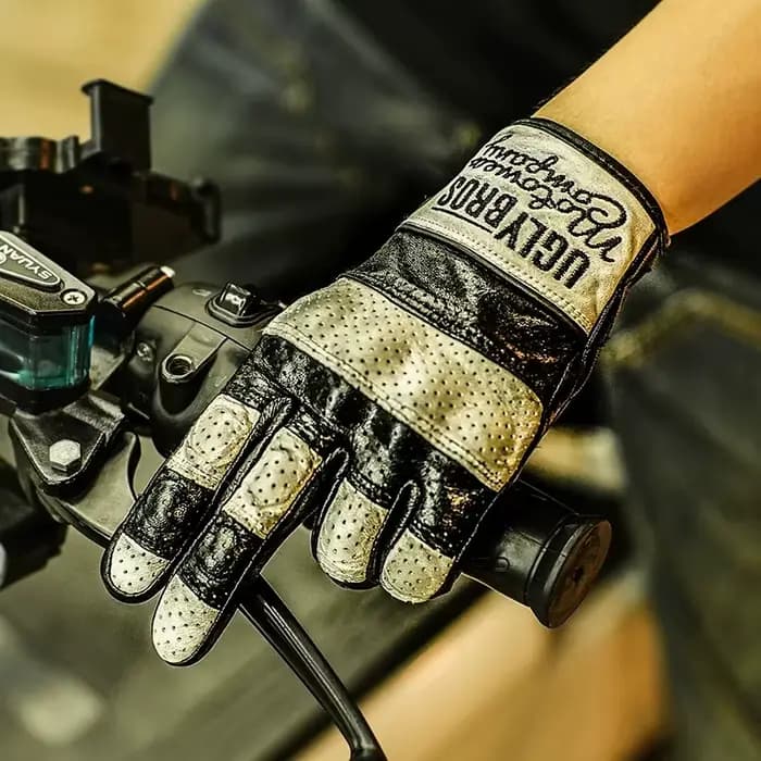 Uglybros gants de Moto en cuir véritable de chèvre unisexe printemps automne gant d'équitation de Motocross rétro