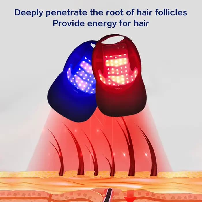 Lasers casquette de croissance des cheveux casques de thérapie par lumière rouge infrarouge chapeau traitements de perte de cheveux chapeau pour hommes femmes