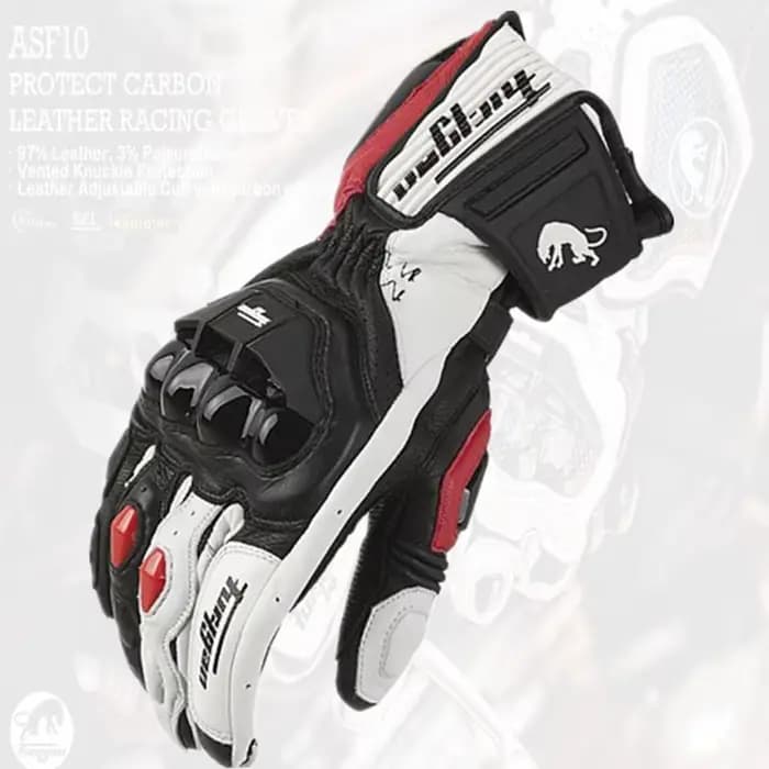 Gants de moto coupe-vent en cuir pour hommes