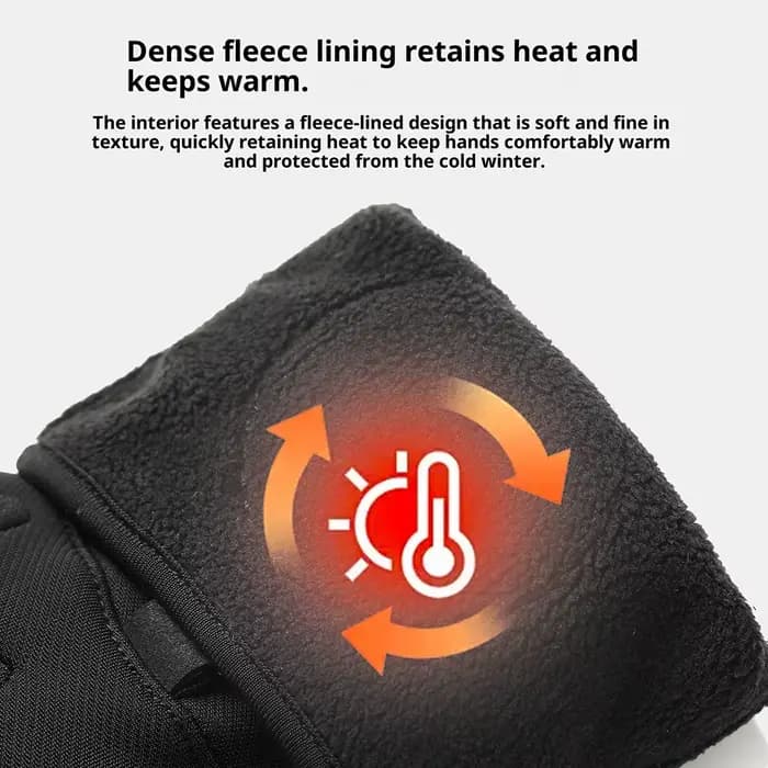 Gants de moto d'hiver chauds imperméables coupe-vent unisexe avec écran tactile pour l'équitation en plein air ski course cyclisme accessoires