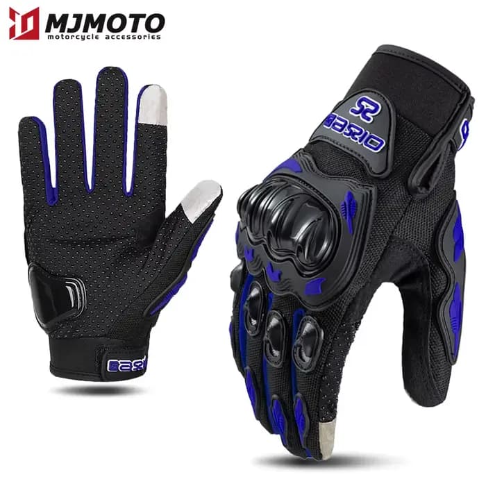 Gants de moto bleus été hommes femmes Motocross gant de course respirant