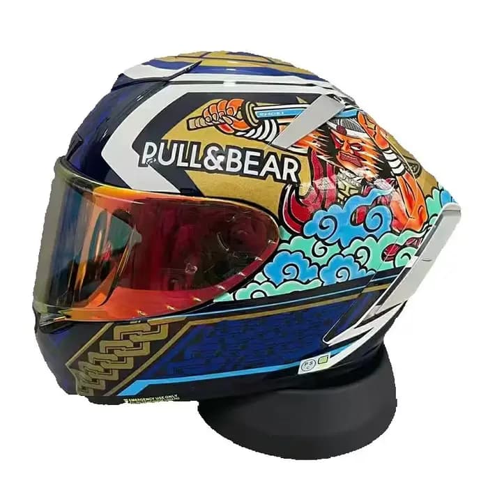 X-quatorze Casque chat bleu
