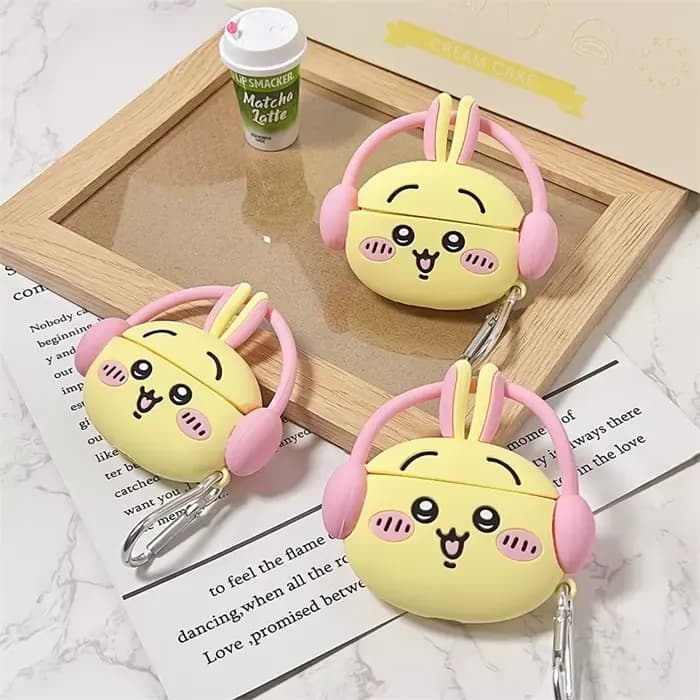 Étui Airpods Pro 3 1 4 3 2 Pro, étui pour écouteurs de dessin animé Usagi à longue oreille avec breloques, étui pour casque Airpod Pro2 3 Funda