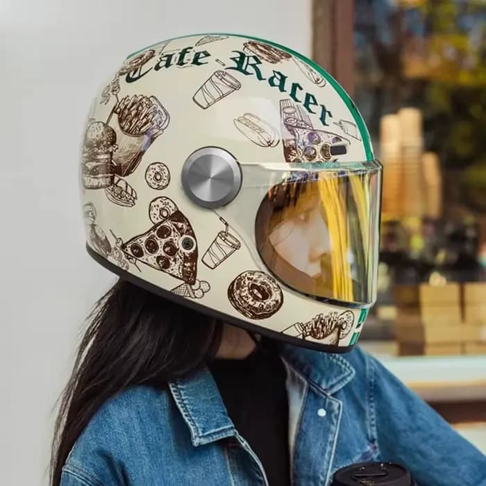 FASEED Dernier modèle de casque intégral rétro pour moto