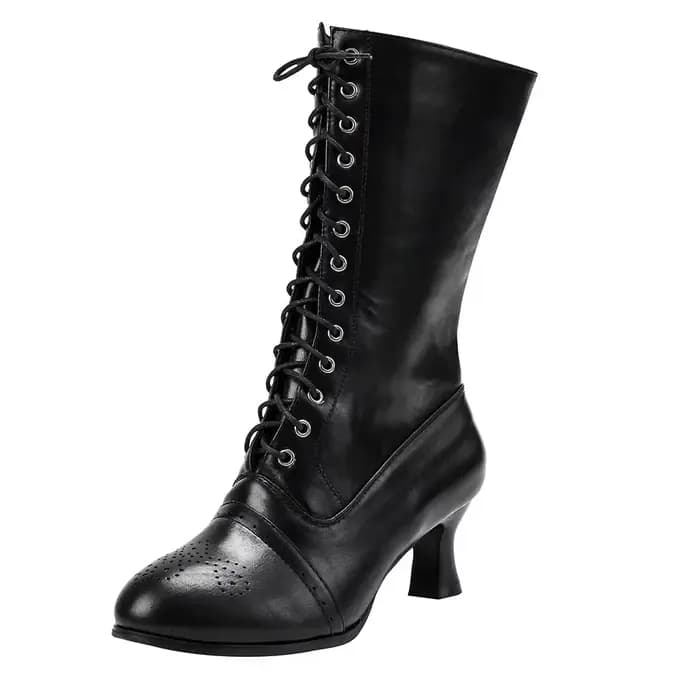 Bottes élégantes à talons hauts pour femmes, bottes Parker pointues à lacets, chaussures de soirée décontractées pour femmes, automne et hiver