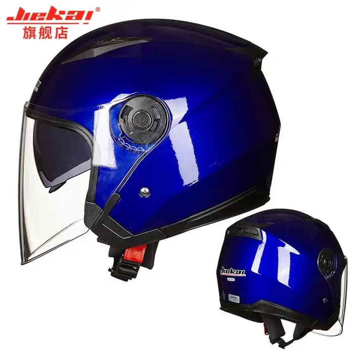 JEIKAI – Casque de moto avec double objectif, unisexe, véritable, pour scooter