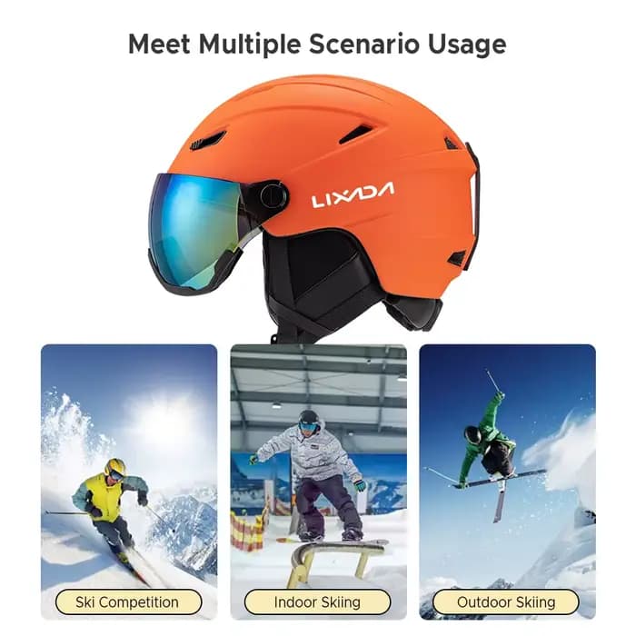 Casque de ski intégré pour homme et femme