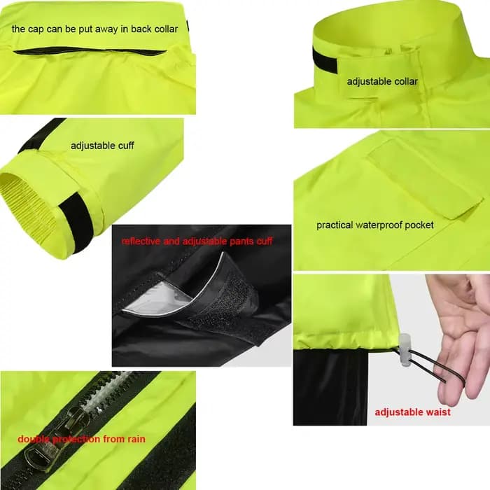 Combinaison de Pluie Fendue pour Moto