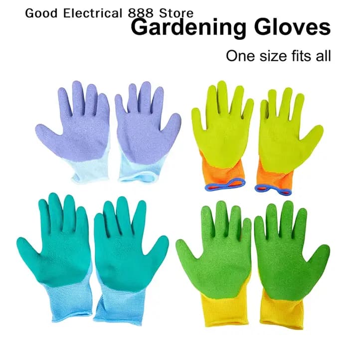 【GE】Gants de protection pour enfants, durables, imperméables, antidérapants, pour le jardin, le travail, les enfants, en latex, résistants aux perforations, pour la cuisine