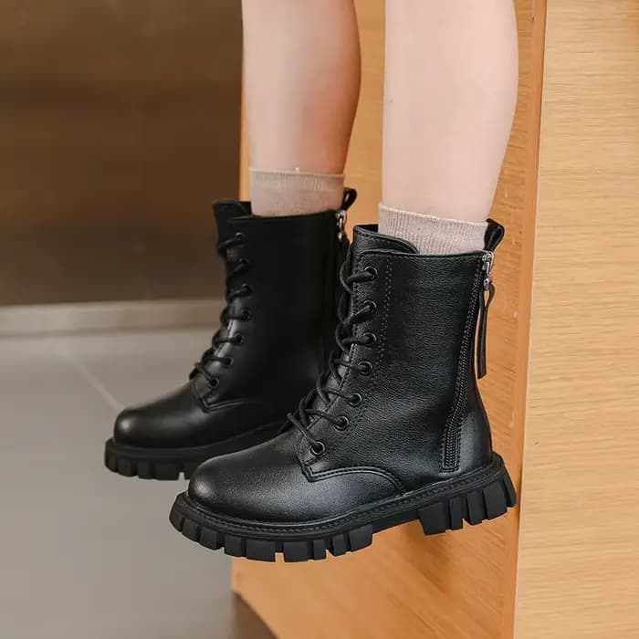 Bottes d'équitation confortables à bout rond et semelles épaisses