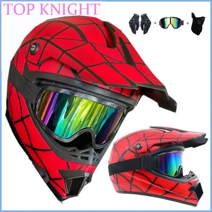 Spider enfants Casque de moto Motocross Capacetes ATV descente Scooter Casco rose fille