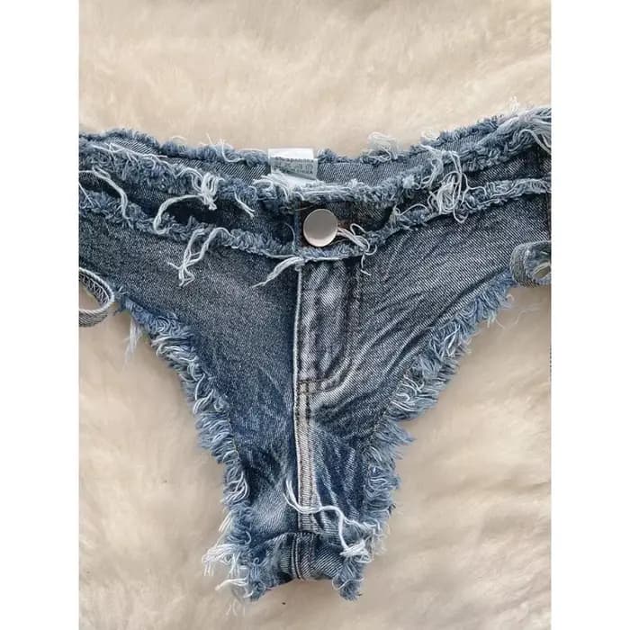 Maillot de bain femme sexy en jean, ensemble bikini à lacets et cordon de serrage, tenue de plage 2025, maillot de bain deux pièces vintage uni pour l'été