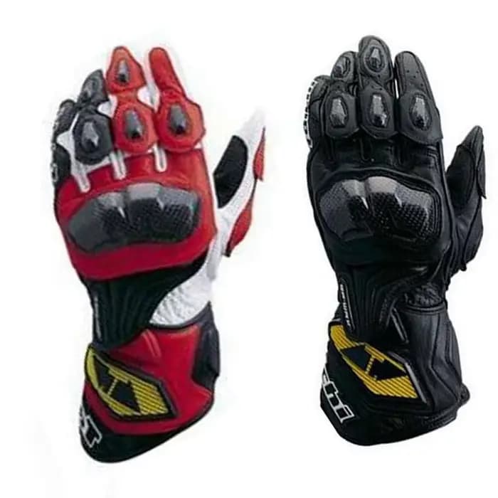 Gants de Protection de Moto en Cuir et Fibre de Carbone