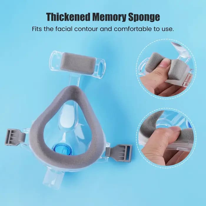 Masque CPAP pour apnée CPAP, Machine respiratoire automatique, masque facial complet pour sommeil, avec couvre-chef, accessoires de respirateur Anti-ronflement