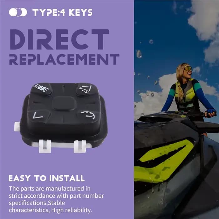 【RECOMENDAR】 Bouton de commande en caoutchouc pour moto et bateau