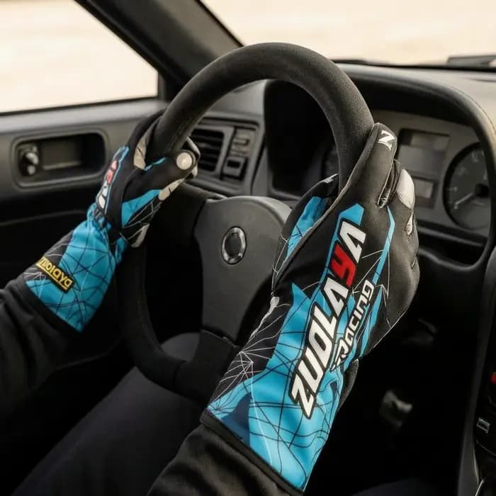 Gants de karting à manchette élastique