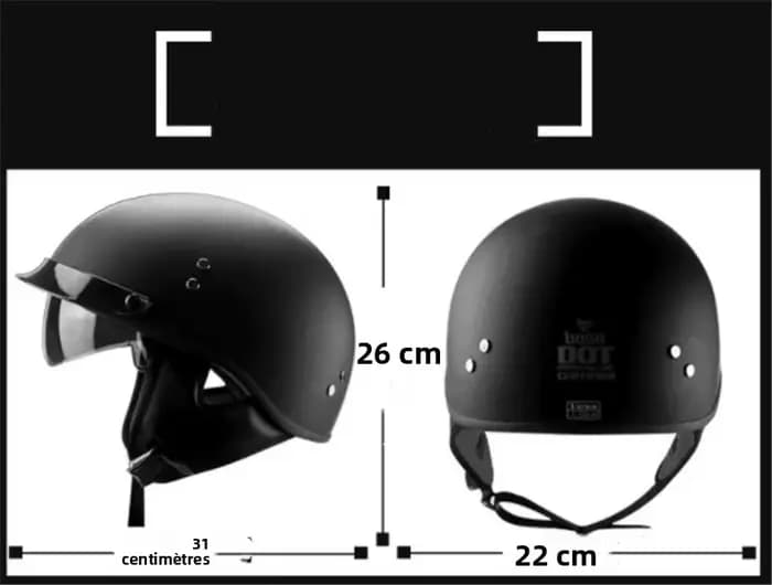 Casque de Moto demi-visage Vintage rétro Casco