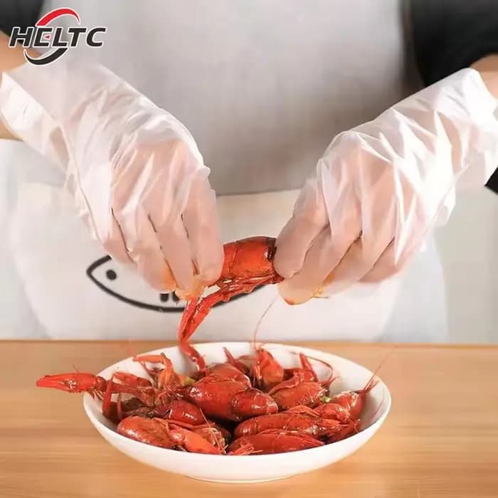 Gants de poulet transparents en TPE sans latex, coordonnants, acide, sécurité au travail, qualité alimentaire, ménage, livres, 100 pièces