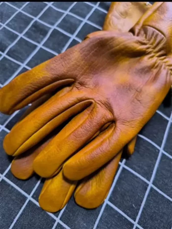Gant de course de Moto en cuir Vintage Guantes