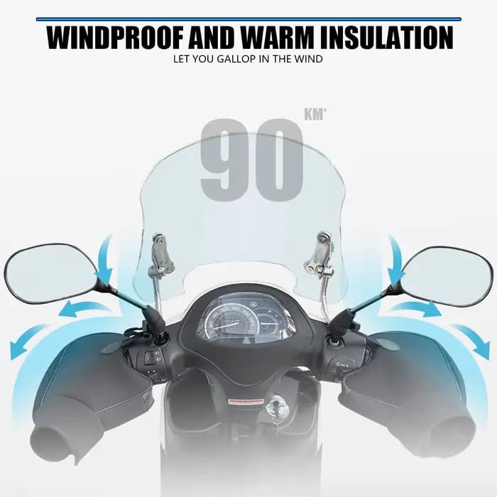 Gants de moto moto Scooter épais chaud guidon manchon poignée barre manchon étanche équitation gants d'hiver