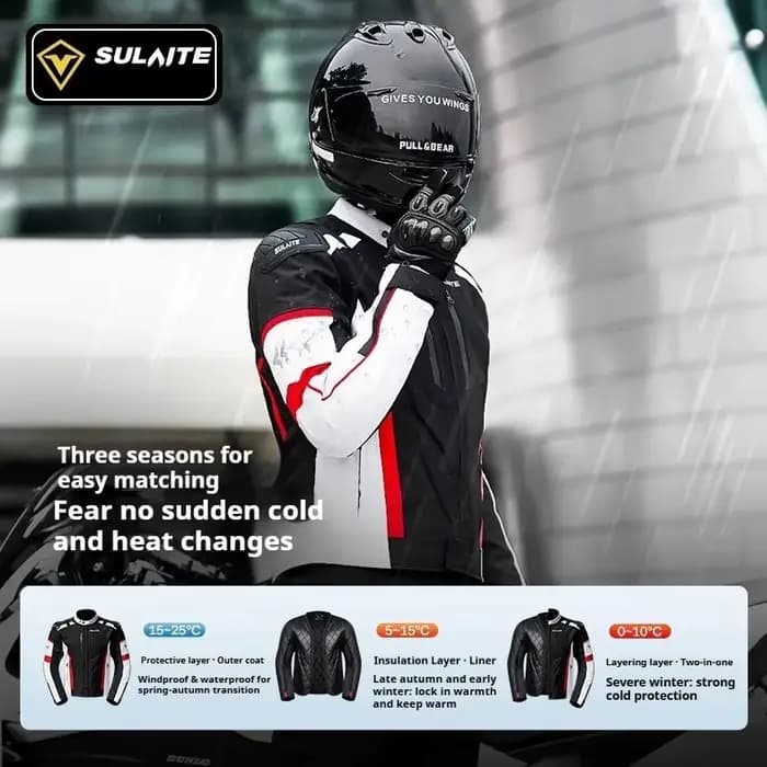 Ensemble veste et pantalon de moto d'hiver SULAITE