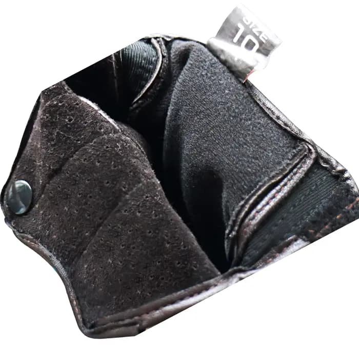 Gants de moto tactiles en cuir marron pour hommes
