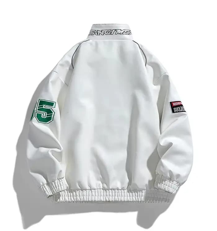 Veste de moto en cuir PU pour homme