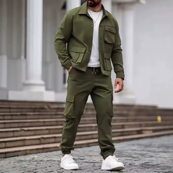 Ensemble veste Cargo avec pantalon pour hommes, combinaison tactique militaire coupe-vent pour Sports de plein air, vêtements de travail robustes, uniforme pour hommes de chasse