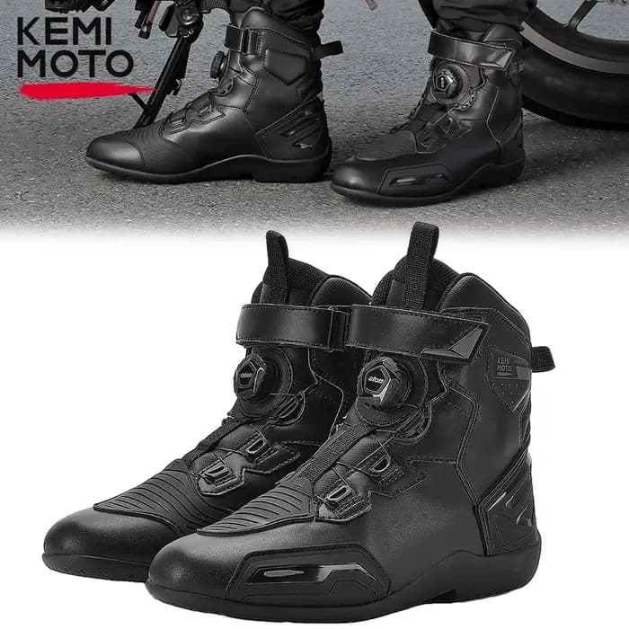Bottes de protection de la cheville pour hommes, système de fermeture à cadran, imperméables, pour l'extérieur, UTV, ATV, moto, motocross, conduite tout-terrain