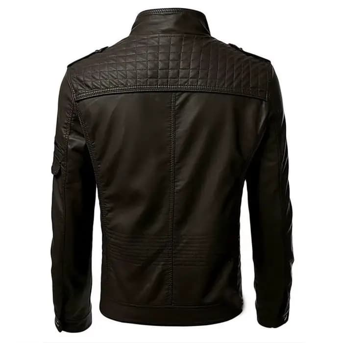KIDWHXR Blouson en cuir pour homme
