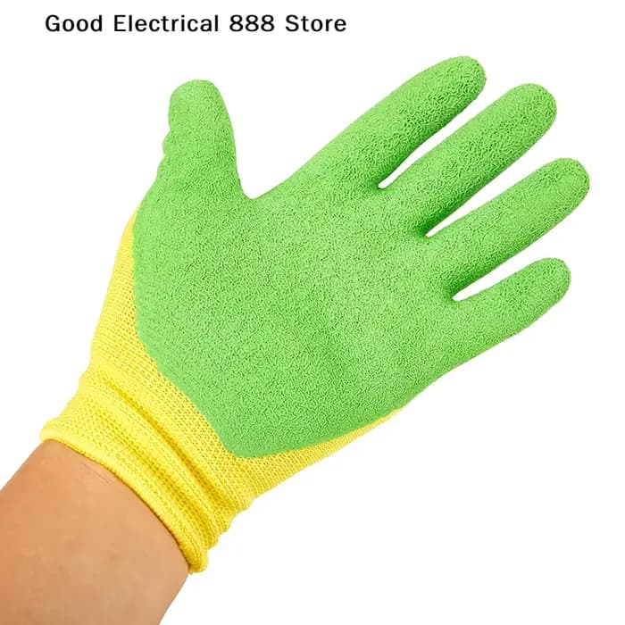 【GE】Gants de protection pour enfants, durables, imperméables, antidérapants, pour le jardin, le travail, les enfants, en latex, résistants aux perforations, pour la cuisine