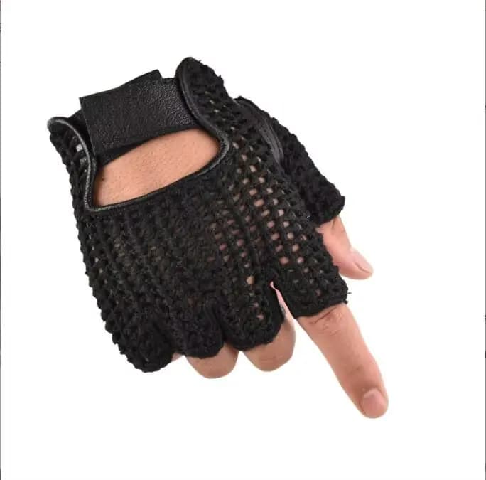 Gants de moto en cuir véritable pour hommes