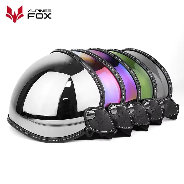 Noir rétro universel casque de moto bulle bouclier visière lentille haute élasticité